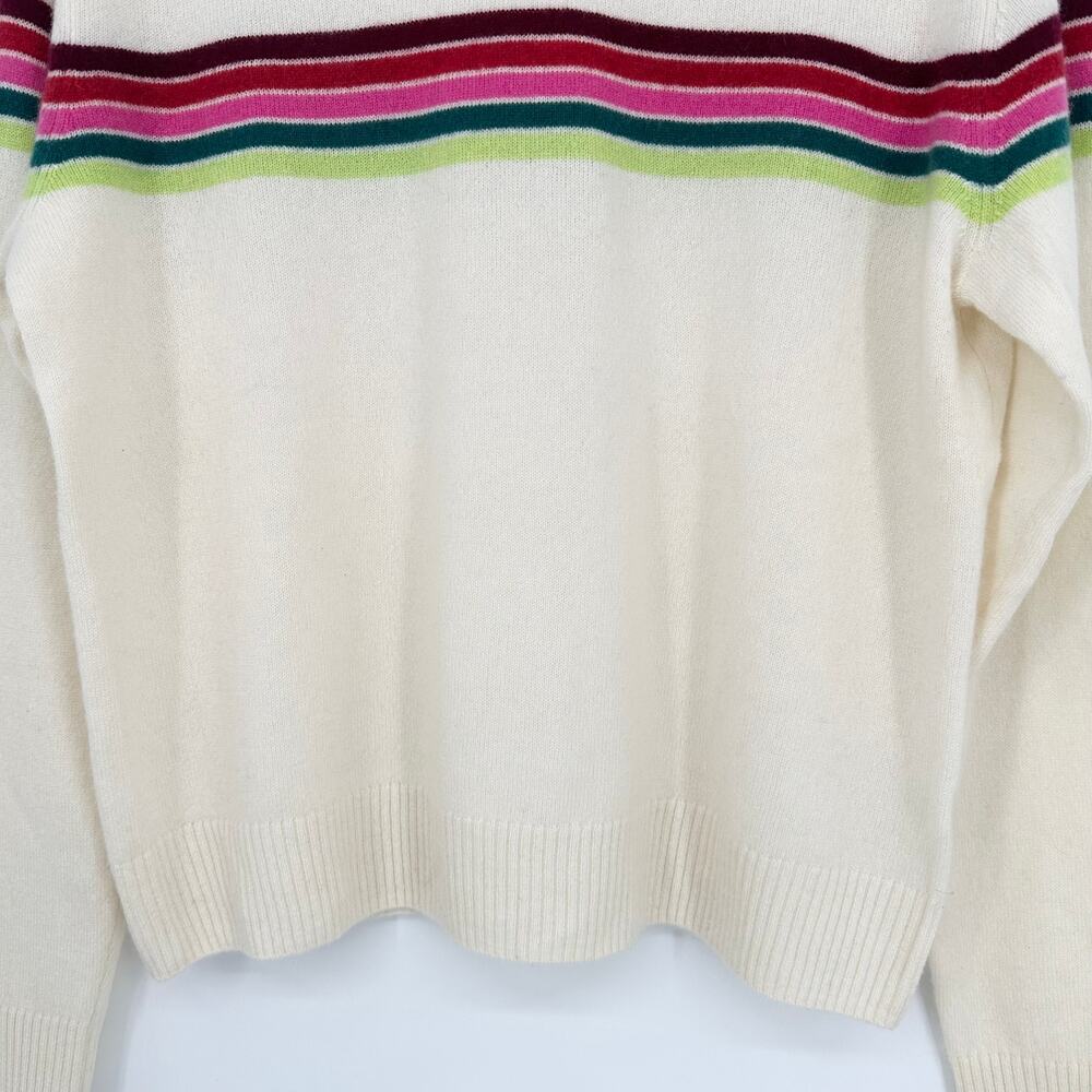 Marine Layer 100% Cashmere Striped Harper Sweater Pullover Cozy Retro Preppy Y2K - Picture 6 of 16